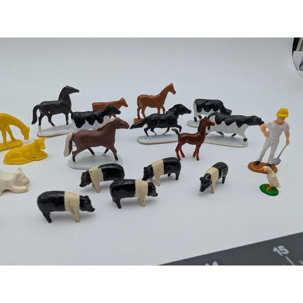 Micro Mini‎ Farm Animals Horse Cow Pig Chicken Lot